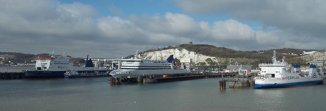 Dover Port and White Cliffs Dover Port and White Cliffs